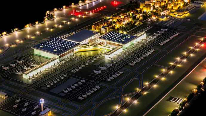 erminal building design of upcoming Noida International Airport